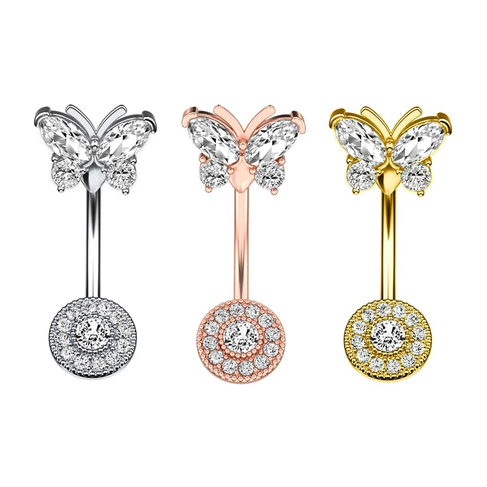 Zircon Butterfly Crystal Belly Button Rings Piercing Steel Navel Nail Body Jewelry for Women Fashion Accessories 2023 New Series
Zircon Butterfly Crystal Belly Button Rings Piercing Steel Navel Nail Body Jewelry for Women Fashion Accessories 2023 New Series
