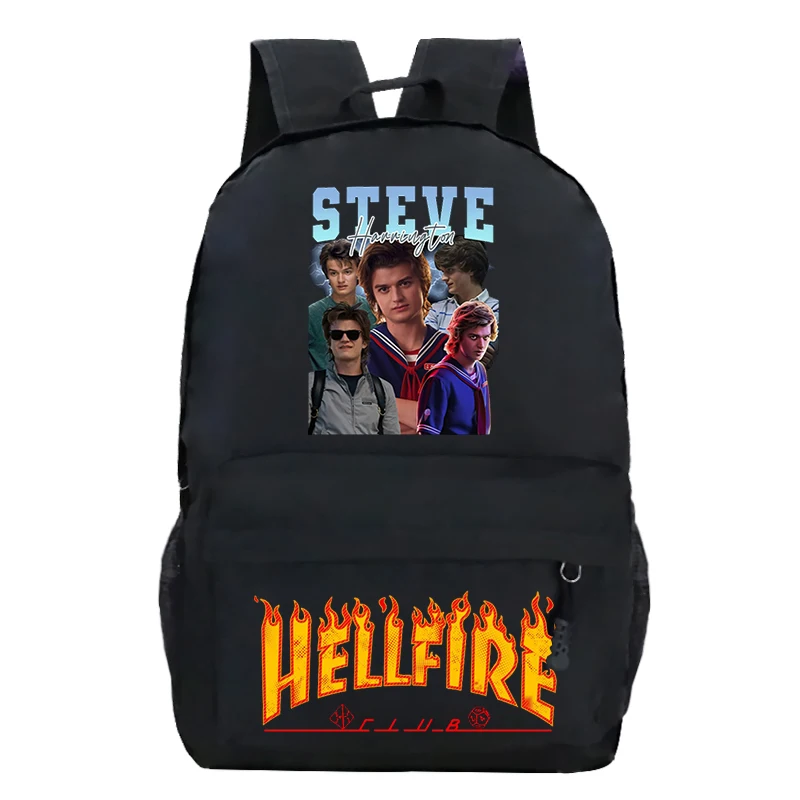 Steve Harrington Backpack Hot Movies Season 4 Fashion Rucksack Boys Girls Bookbag Hellfire Club Schoolbag Mochilas Para Mujer
Steve Harrington Backpack Hot Movies Season 4 Fashion Rucksack Boys Girls Bookbag Hellfire Club Schoolbag Mochilas Para Mujer