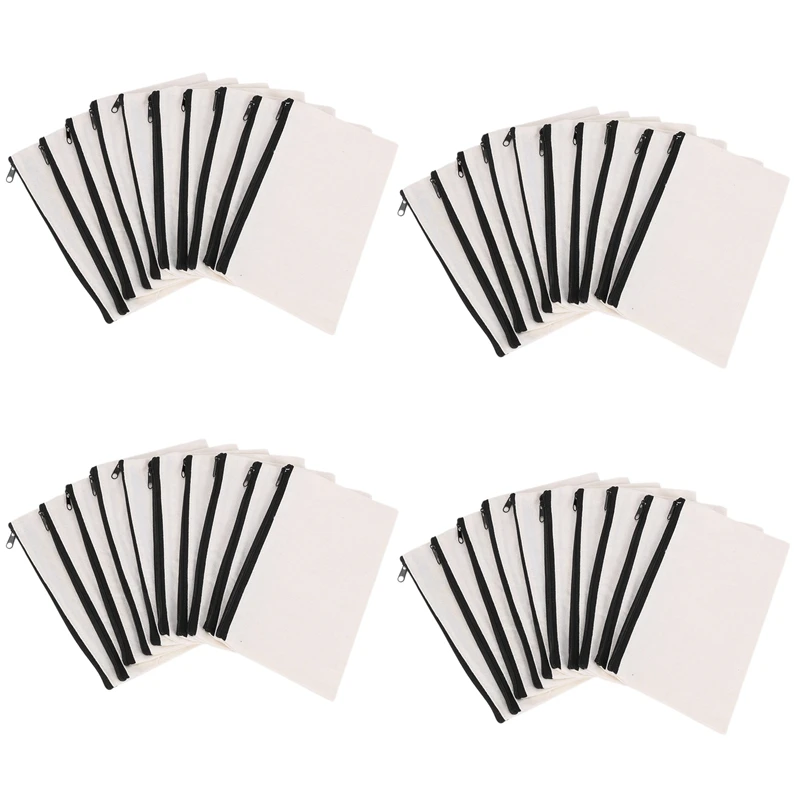 40Pcs Canvas Makeup Bags Canvas Zipper Pouch Bags Pencil Case Blank DIY Bags Cosmetic Pouch For Travel DIY Craft School
40Pcs Canvas Makeup Bags Canvas Zipper Pouch Bags Pencil Case Blank DIY Bags Cosmetic Pouch For Travel DIY Craft School