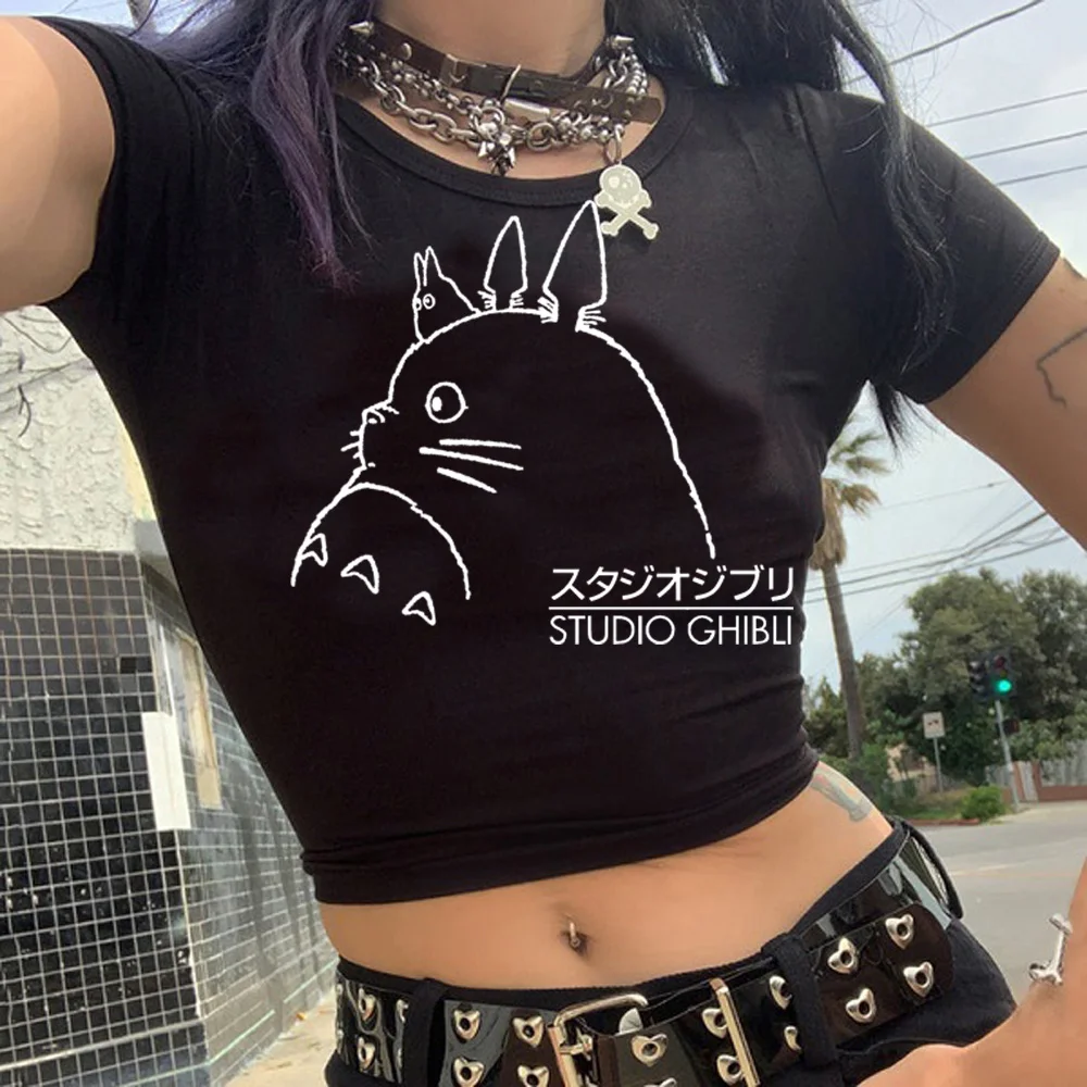 

Японский аниме fairycore винтажный кроп-Топ женский манга 2000s cyber y2k Эстетическая одежда футболка