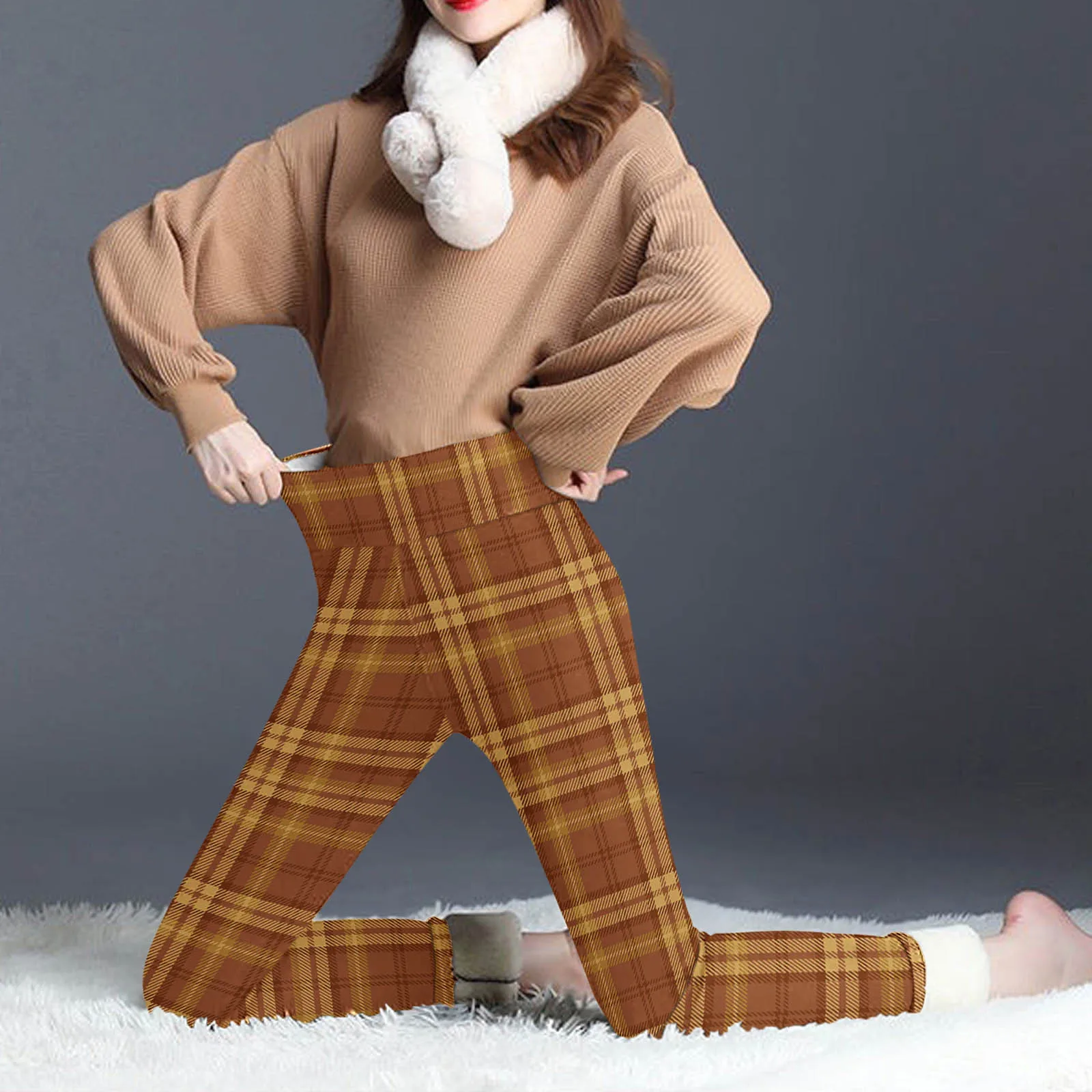 Womens Casual Pants Elastic High Waist Retro Pattern Printed Fleece Lined Capris Thermal Full Length Winter Men Fleece Underwear
Womens Casual Pants Elastic High Waist Retro Pattern Printed Fleece Lined Capris Thermal Full Length Winter Men Fleece Underwear