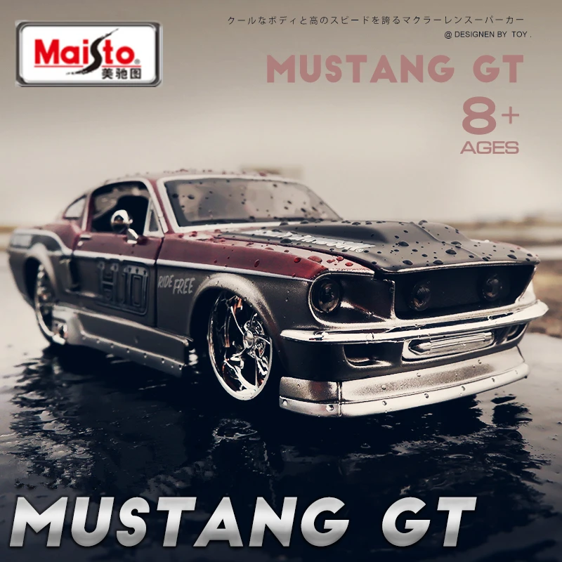 

Maisto 1:24 1967 Ford Mustang GT Modified Alloy Car Model Diecast Metal Toy Sports Car Model Simulation Collection Children Gift