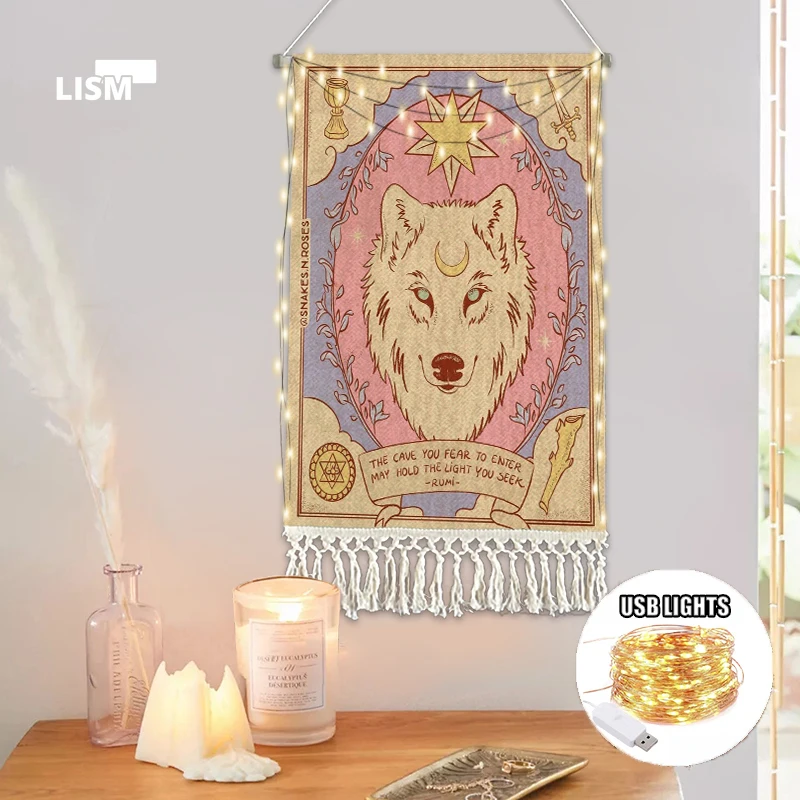 Pink Tarot Card Macrame Tapestry Mushroom Tiger Cat Witchcraft Boho Wall Hanging Hand-knitted Sun Moon Living Room Divination
Pink Tarot Card Macrame Tapestry Mushroom Tiger Cat Witchcraft Boho Wall Hanging Hand-knitted Sun Moon Living Room Divination