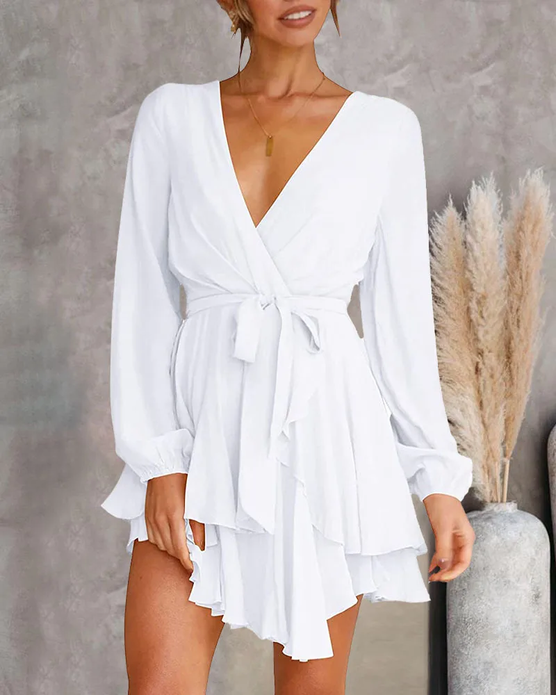 Dress woman 2022 v-neck cross-tie long-sleeved dress solid color slim casual mini dress spring autumn new long sleeveless dress
Dress woman 2022 v-neck cross-tie long-sleeved dress solid color slim casual mini dress spring autumn new long sleeveless dress