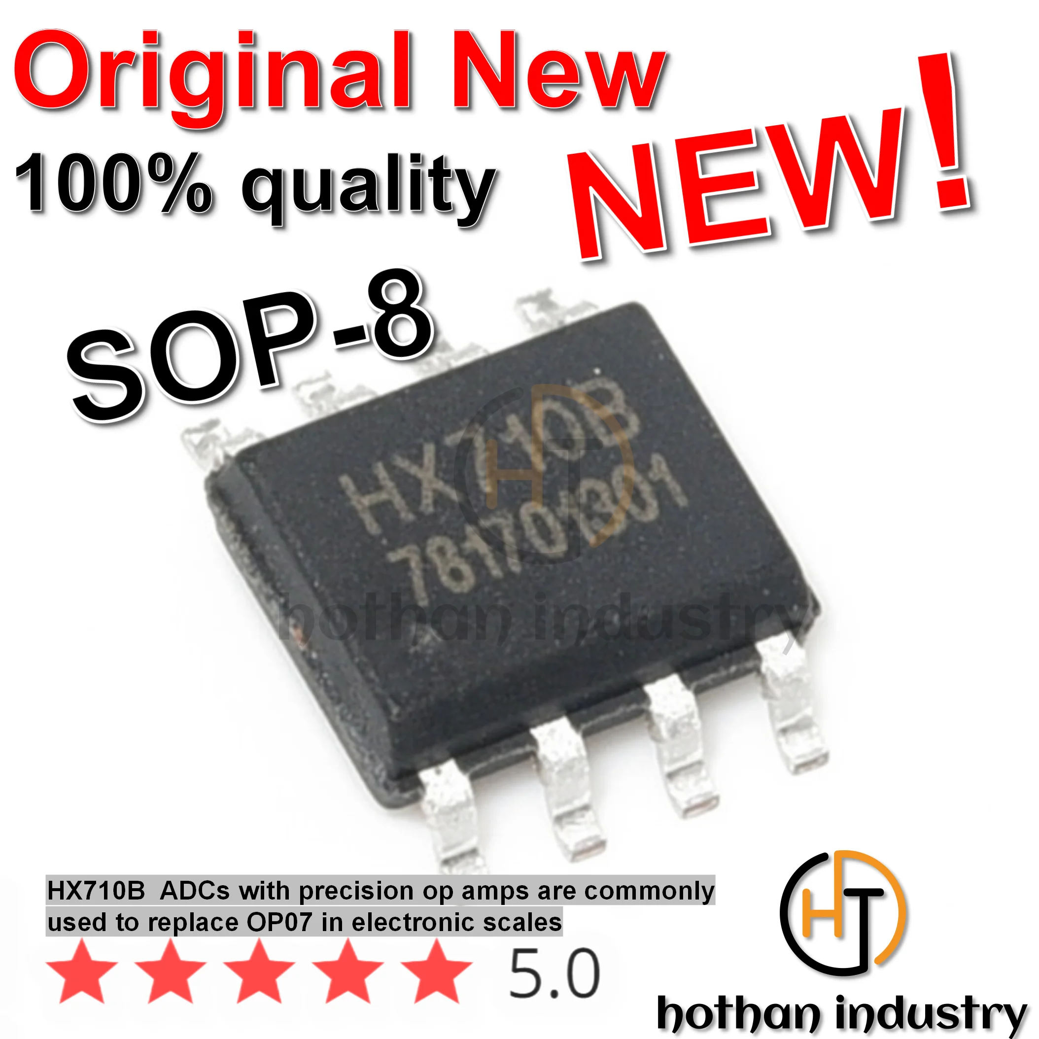 【10PCS】hothan 2021+ 100% Imported New Original HX710B ADCs with precision op amps are commonly used to replace OP07
【10PCS】hothan 2021+ 100% Imported New Original HX710B ADCs with precision op amps are commonly used to replace OP07