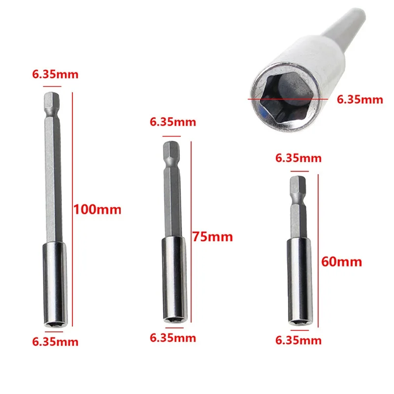 1pc 1/4 Hex Shank Long Handle Screwdriver Tip Holder Extension Bit Set Extensions Quick Change Hand Tool Socket
1pc 1/4 Hex Shank Long Handle Screwdriver Tip Holder Extension Bit Set Extensions Quick Change Hand Tool Socket
