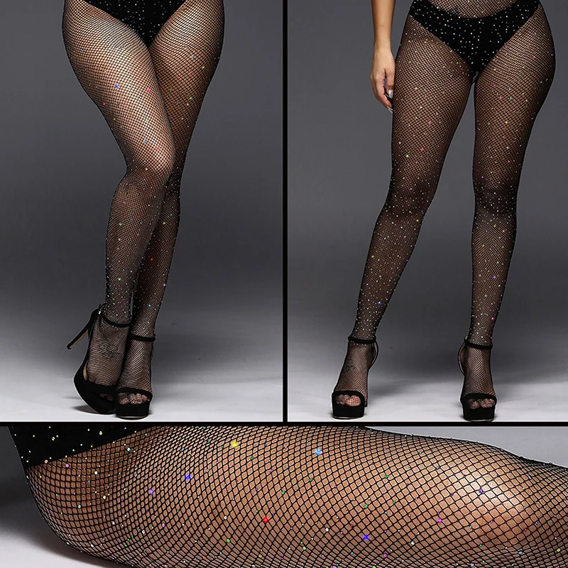 Women's Glitter Fishnet Tights Lace Mesh Pantyhose Shiny Rhinestone Lady Tights Nylons Socks Stockings
Women's Glitter Fishnet Tights Lace Mesh Pantyhose Shiny Rhinestone Lady Tights Nylons Socks Stockings
