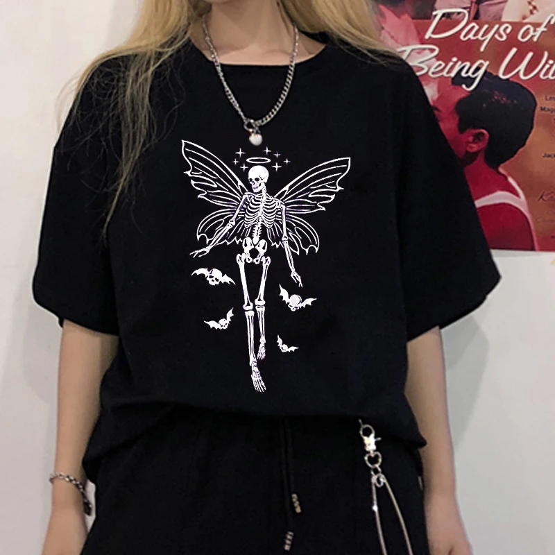 2022 Summer Goth Women T Shirt Graphic Hort Sleeve T-shirt Female Gothic Clothes Angel Skull Korean Fashion Short Sleeve Tops
2022 Summer Goth Women T Shirt Graphic Hort Sleeve T-shirt Female Gothic Clothes Angel Skull Korean Fashion Short Sleeve Tops