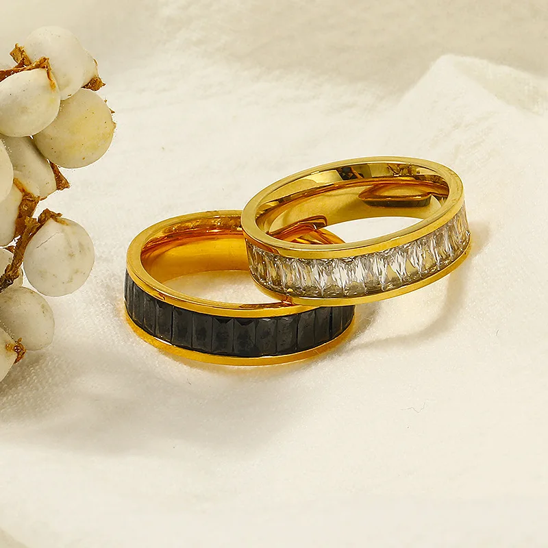 Fashion Temperament Rectangular Zircon Ring Men's And Women's Full Diamond Couple's Style Accessories
Fashion Temperament Rectangular Zircon Ring Men's And Women's Full Diamond Couple's Style Accessories