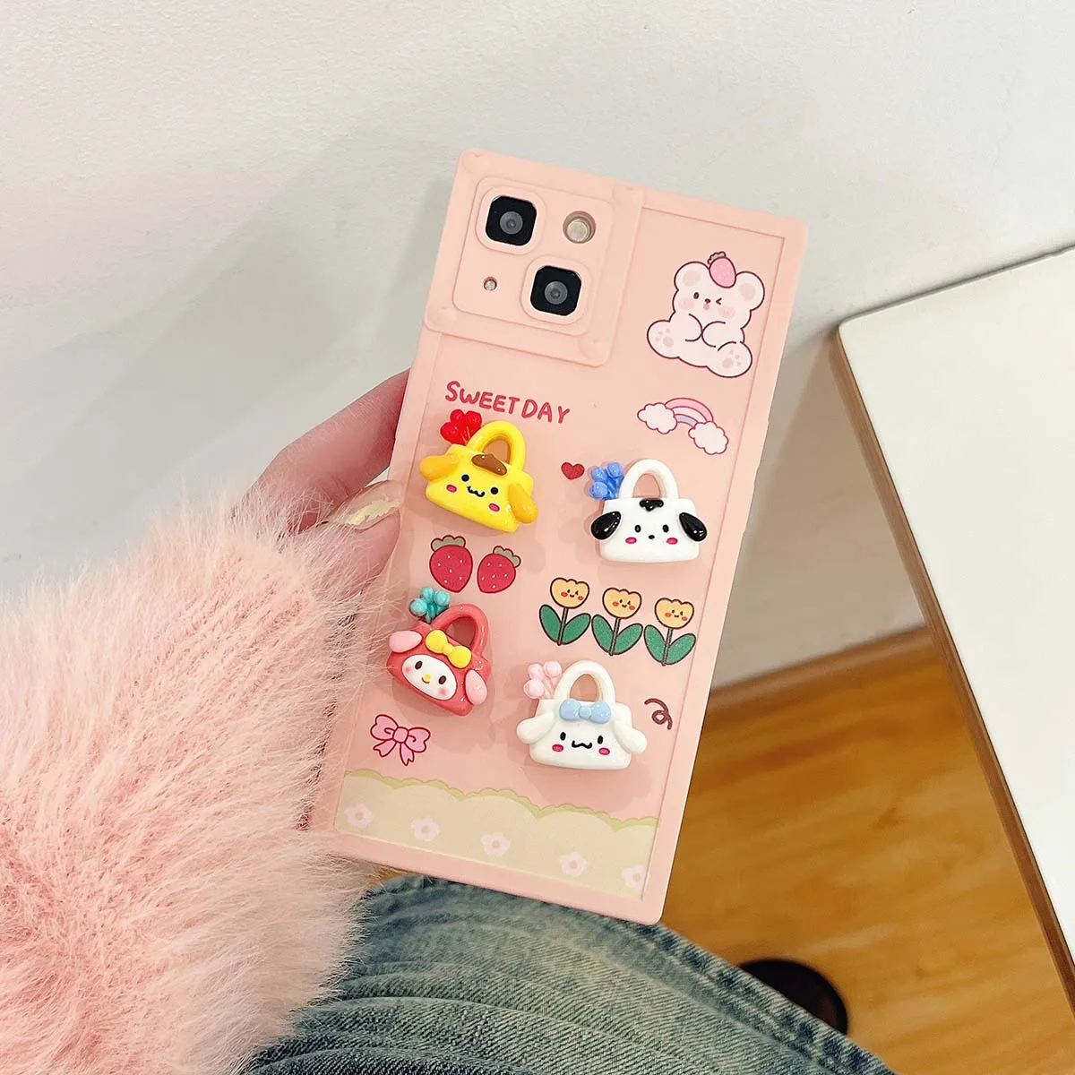 for iPhone 13 12 11 14 Pro Max XR X XS Plus Square Case Women's style Cute Cartoon 3D pup Bag Soft Silicone phone Cases
for iPhone 13 12 11 14 Pro Max XR X XS Plus Square Case Women's style Cute Cartoon 3D pup Bag Soft Silicone phone Cases