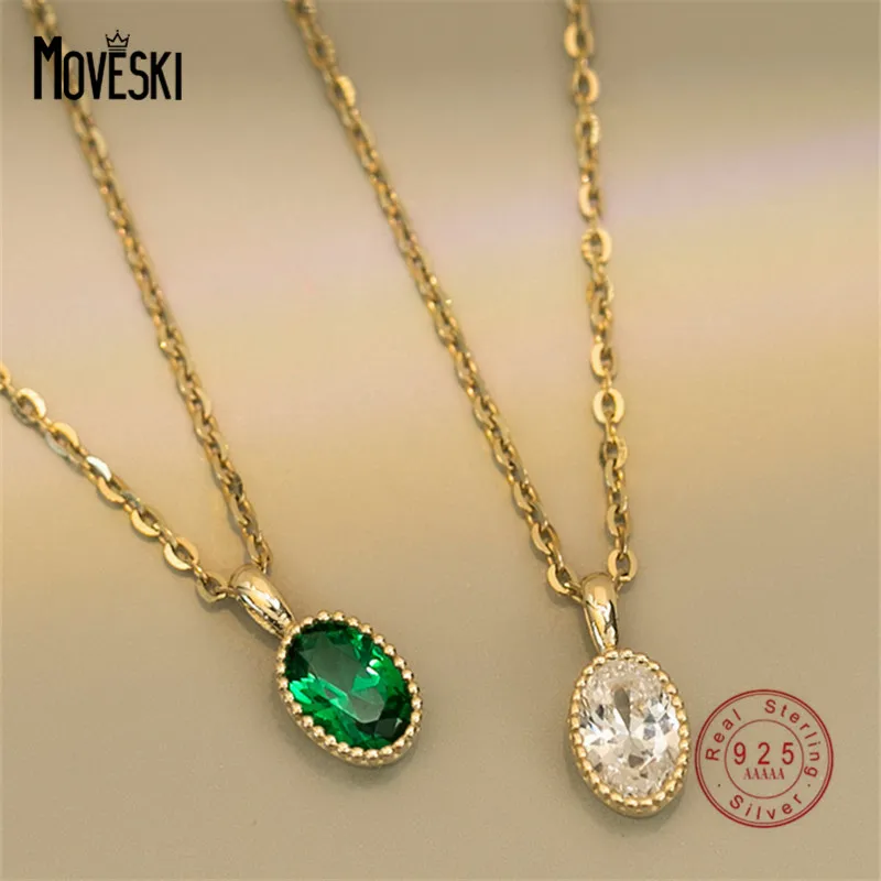 MOVESKI 925 Sterling Silver Luxury Three-dimensional Oval Zircon Pendant Necklace Women High Quality Banquet Jewelry
MOVESKI 925 Sterling Silver Luxury Three-dimensional Oval Zircon Pendant Necklace Women High Quality Banquet Jewelry