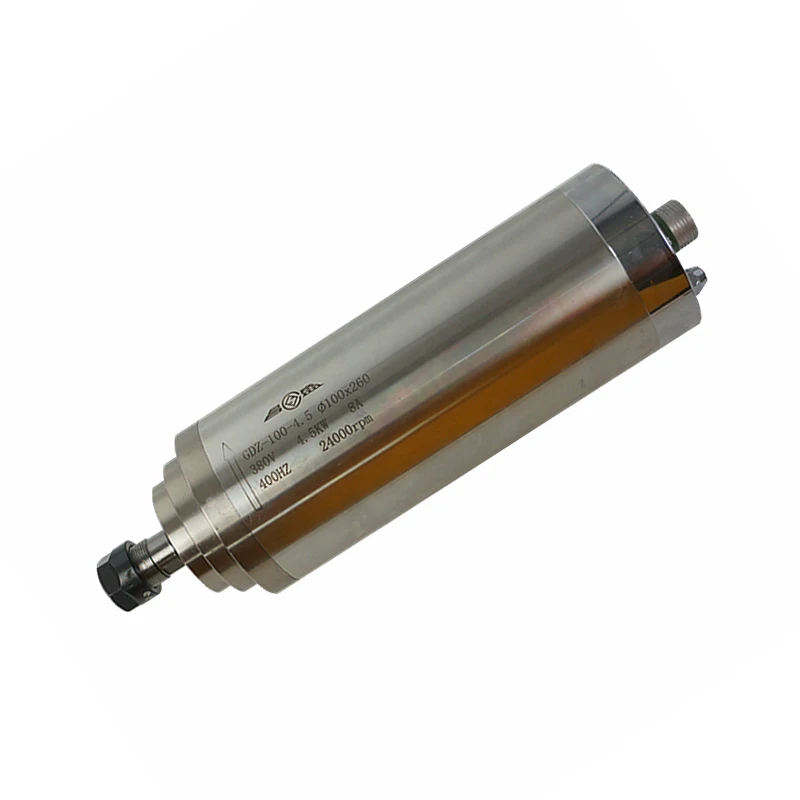 Water-cooled Spindle 4.5KW 100mmx260mm 220V 380V ER20 24000rpm Water Cooled Spindle Motor for CNC Router Engraving Machine Kits
Water-cooled Spindle 4.5KW 100mmx260mm 220V 380V ER20 24000rpm Water Cooled Spindle Motor for CNC Router Engraving Machine Kits