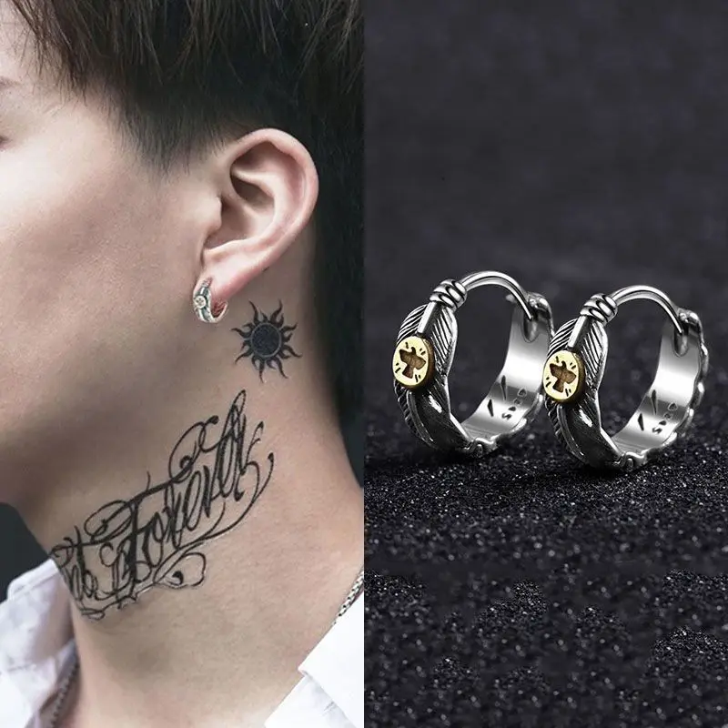 Retro Anti-Thai Silver Feather Studs Men's Trendy Unique Single Earring Simple Eagle Feather Men's Ear Clip
Retro Anti-Thai Silver Feather Studs Men's Trendy Unique Single Earring Simple Eagle Feather Men's Ear Clip