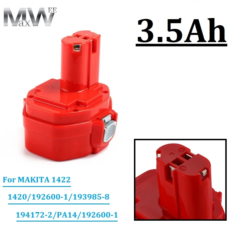 New Replacement Battery For Makita 14.4V 3.5Ah Ni-MH Rechargeable Battery Power Tools Batery PA14 1422 1420 192600-1 6281D 6280D
New Replacement Battery For Makita 14.4V 3.5Ah Ni-MH Rechargeable Battery Power Tools Batery PA14 1422 1420 192600-1 6281D 6280D