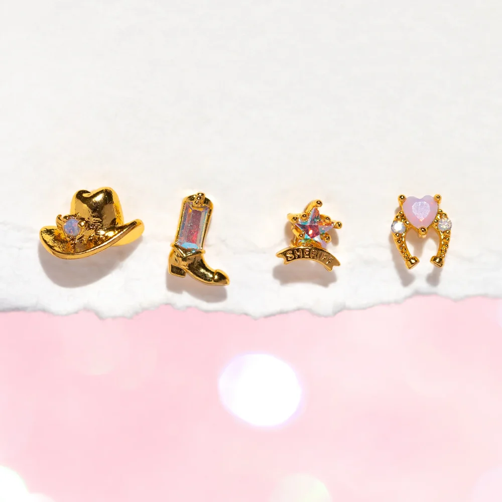 4pcs/Set Fashion Trendy Colorful Zircon Cowboy Hat Boots Stud Earrings For Women Cowgirl Earring Jewelry Party Gift
4pcs/Set Fashion Trendy Colorful Zircon Cowboy Hat Boots Stud Earrings For Women Cowgirl Earring Jewelry Party Gift
