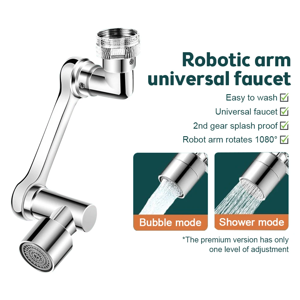 1080° Rotation Extender Faucet Aerator Set Universal Splash Filter Kitchen Washbasin Faucets Bubbler Nozzle Robotic Arm Multiple
1080° Rotation Extender Faucet Aerator Set Universal Splash Filter Kitchen Washbasin Faucets Bubbler Nozzle Robotic Arm Multiple