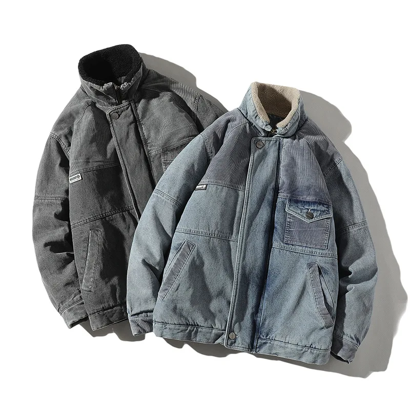 Winter Fashion Lamb Fleece Denim Cotton Shirt Mens Loose Thickened Warm Casual Work Clothes Cotton Coat Men
Winter Fashion Lamb Fleece Denim Cotton Shirt Mens Loose Thickened Warm Casual Work Clothes Cotton Coat Men