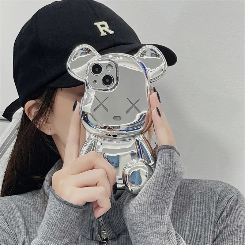 Fashion Electroplated Bear Shape Case Cover for IPhone 11 12 13 Pro X XR Shockproof Phone Case IPhone 13 Case
Fashion Electroplated Bear Shape Case Cover for IPhone 11 12 13 Pro X XR Shockproof Phone Case IPhone 13 Case