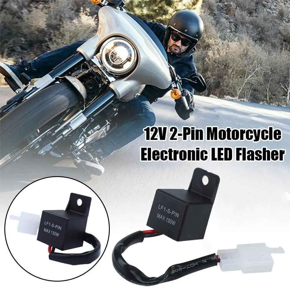 New 12V 2-Pin Motorcycle Electronic LED Flasher Relay 2 Electronic Motor Signal LED Turn Relay Pin Replacement Flasher 150W P9X4
New 12V 2-Pin Motorcycle Electronic LED Flasher Relay 2 Electronic Motor Signal LED Turn Relay Pin Replacement Flasher 150W P9X4