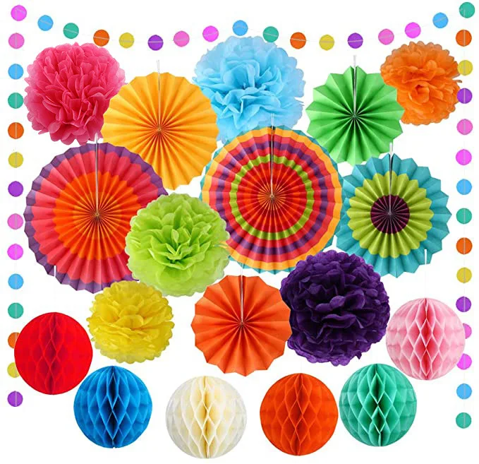 Hanging Circle Paper Fan Colorful Mexican Fiesta Carnival Paper Pinewheel for Party Event Birthday Wedding Backdrop Decor
Hanging Circle Paper Fan Colorful Mexican Fiesta Carnival Paper Pinewheel for Party Event Birthday Wedding Backdrop Decor