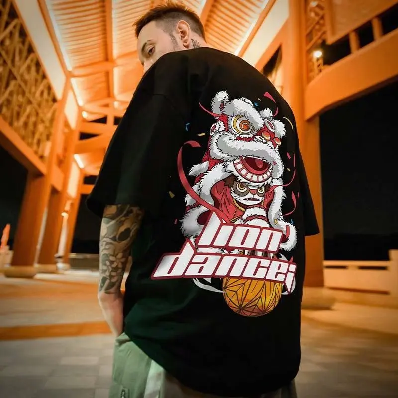 Chinese style lion awakening t-shirt men's fat tide brand short sleeve new large half sleeve trend five point sleeve 8xl
Chinese style lion awakening t-shirt men's fat tide brand short sleeve new large half sleeve trend five point sleeve 8xl