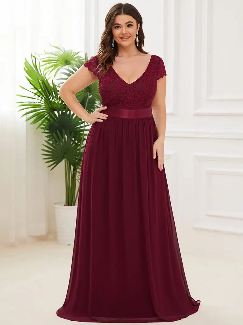 Plus Size Luxury Evening Dresse Long V Neck A Line Cover Sleeves Floor-Length Gown 2023 Ever Pretty of Bridesmaid Women Dress
Plus Size Luxury Evening Dresse Long V Neck A Line Cover Sleeves Floor-Length Gown 2023 Ever Pretty of Bridesmaid Women Dress
