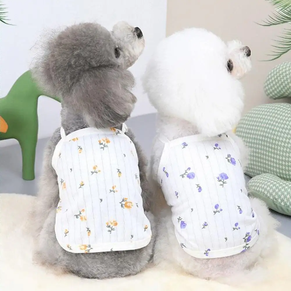 Portable Functional Chrysanthemum Pet Clothing Polyester Dog Clothes Breathable for Spring 
Portable Functional Chrysanthemum Pet Clothing Polyester Dog Clothes Breathable for Spring
