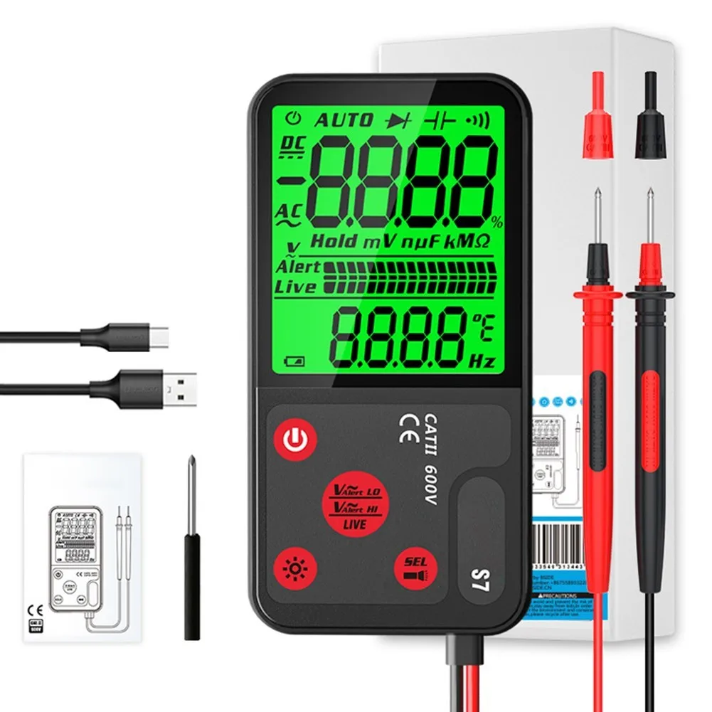 S7 Multimeter LED Flashlight Lighting Rechargeable Lithium Battery Automatic Shutdown Function Top Sensing
S7 Multimeter LED Flashlight Lighting Rechargeable Lithium Battery Automatic Shutdown Function Top Sensing