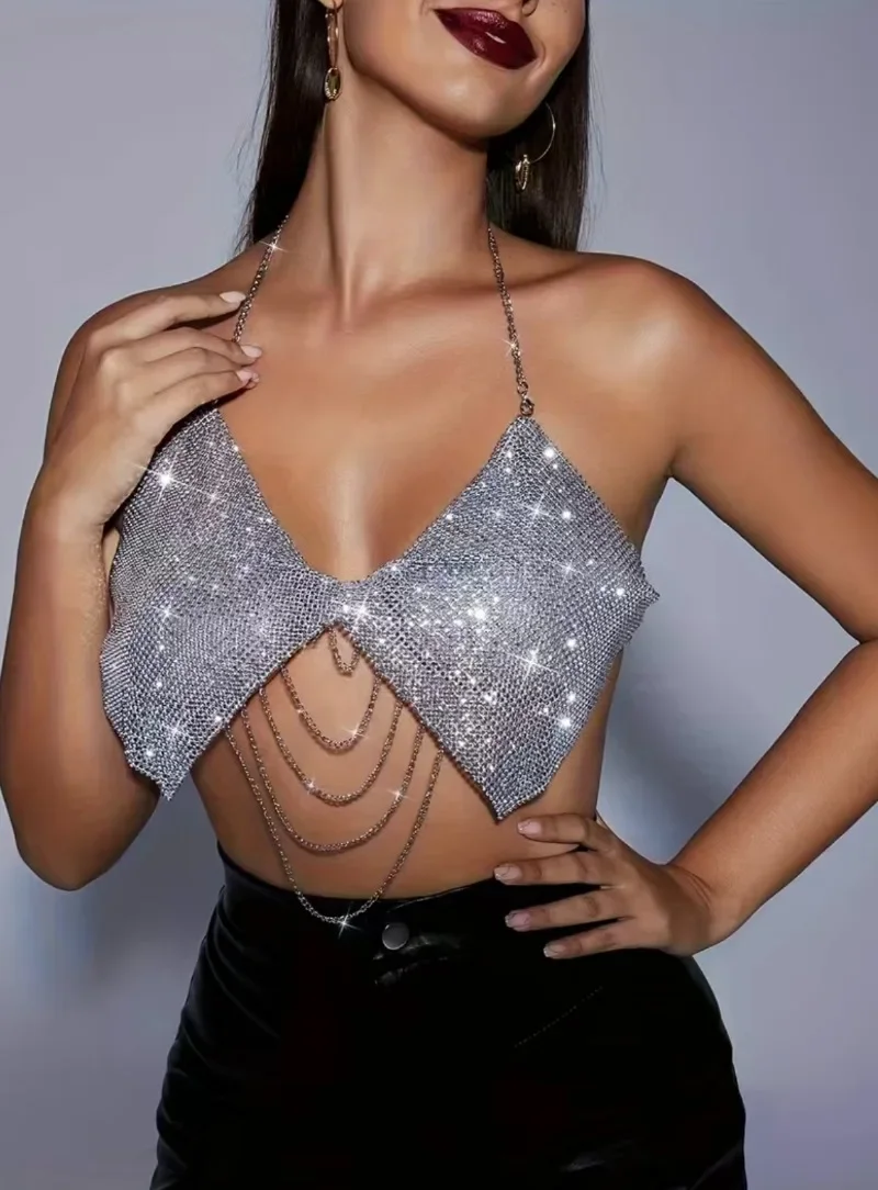 Женская сексуальная металлическая цепочка с открытой спиной и V-образным вырезом
Женская сексуальная металлическая цепочка с открытой спиной и V-образным вырезом