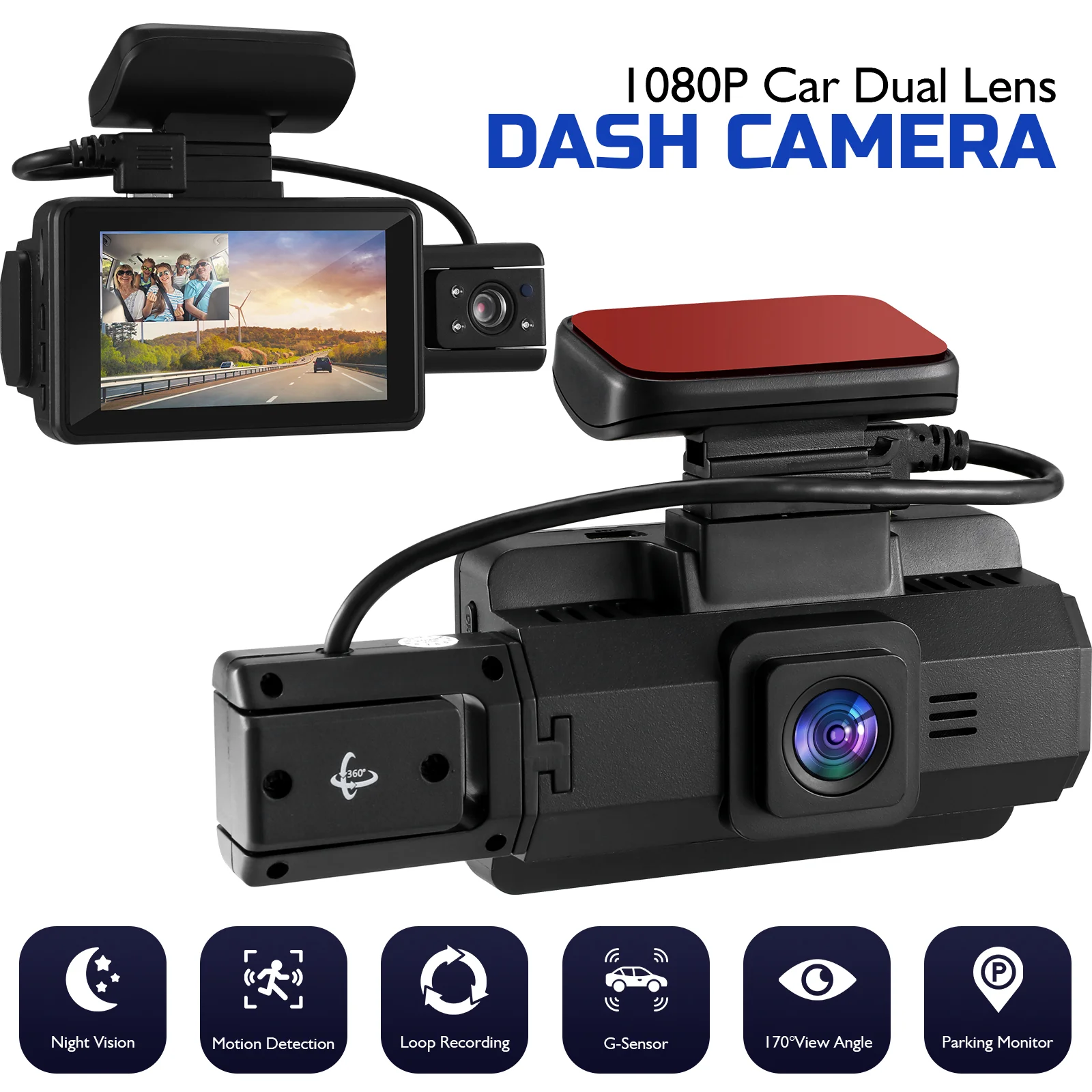 Car Backup Camera Driving Camera Dash Recorder 1080P Front and Rear Vehicles Recorder Dash Camera
Car Backup Camera Driving Camera Dash Recorder 1080P Front and Rear Vehicles Recorder Dash Camera