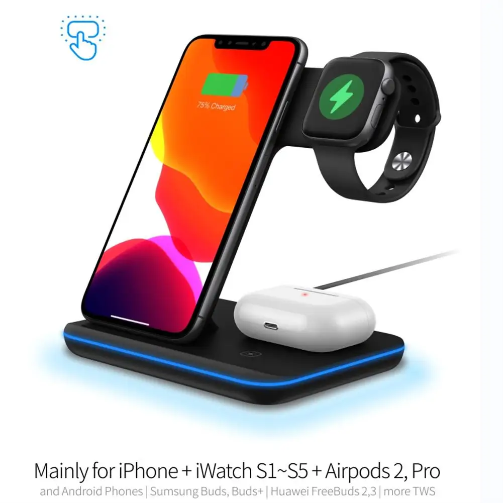 15w 3-in-1 Wireless Charger Type C Fast Charging Dock Station Compatible For Iphone Iwatch Airpods
15w 3-in-1 Wireless Charger Type C Fast Charging Dock Station Compatible For Iphone Iwatch Airpods