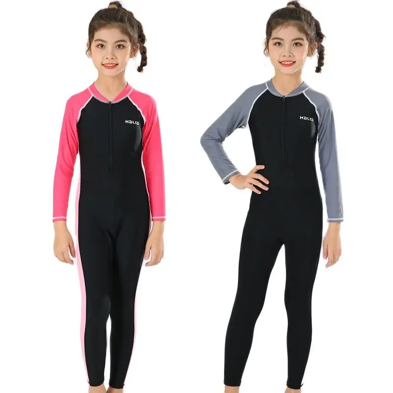 Children's Girls Swimsuit Sunscreen One Piece Long Sleeve Swimsuit Girl Bathing Swimming Suits Wetsuit Swimwear
Children's Girls Swimsuit Sunscreen One Piece Long Sleeve Swimsuit Girl Bathing Swimming Suits Wetsuit Swimwear