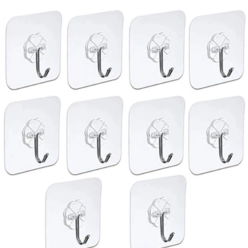 10 Pieces of Transparent Waterproof Hook Perforation Free Super Sticky Bathroom Mop Kitchen Tableware Bedroom Insert Row Storage
10 Pieces of Transparent Waterproof Hook Perforation Free Super Sticky Bathroom Mop Kitchen Tableware Bedroom Insert Row Storage