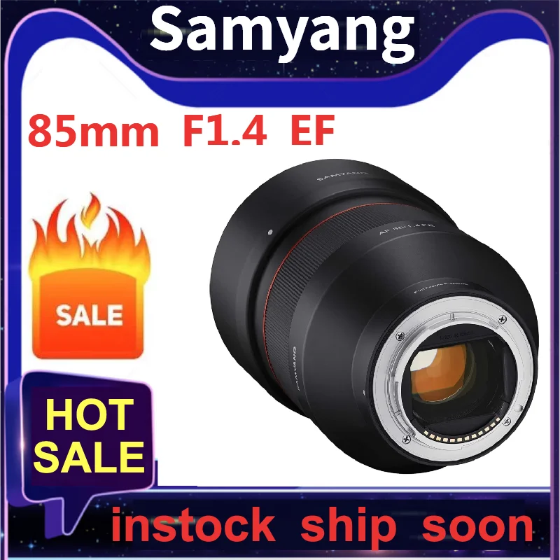 Samyang 85mm F1.4 EF Auto Focus Camera Lens DLSM AF Motor Full Frame Lente For Canon EF EOS M Mount Cameras R5 R6 6D Mark II 
Samyang 85mm F1.4 EF Auto Focus Camera Lens DLSM AF Motor Full Frame Lente For Canon EF EOS M Mount Cameras R5 R6 6D Mark II
