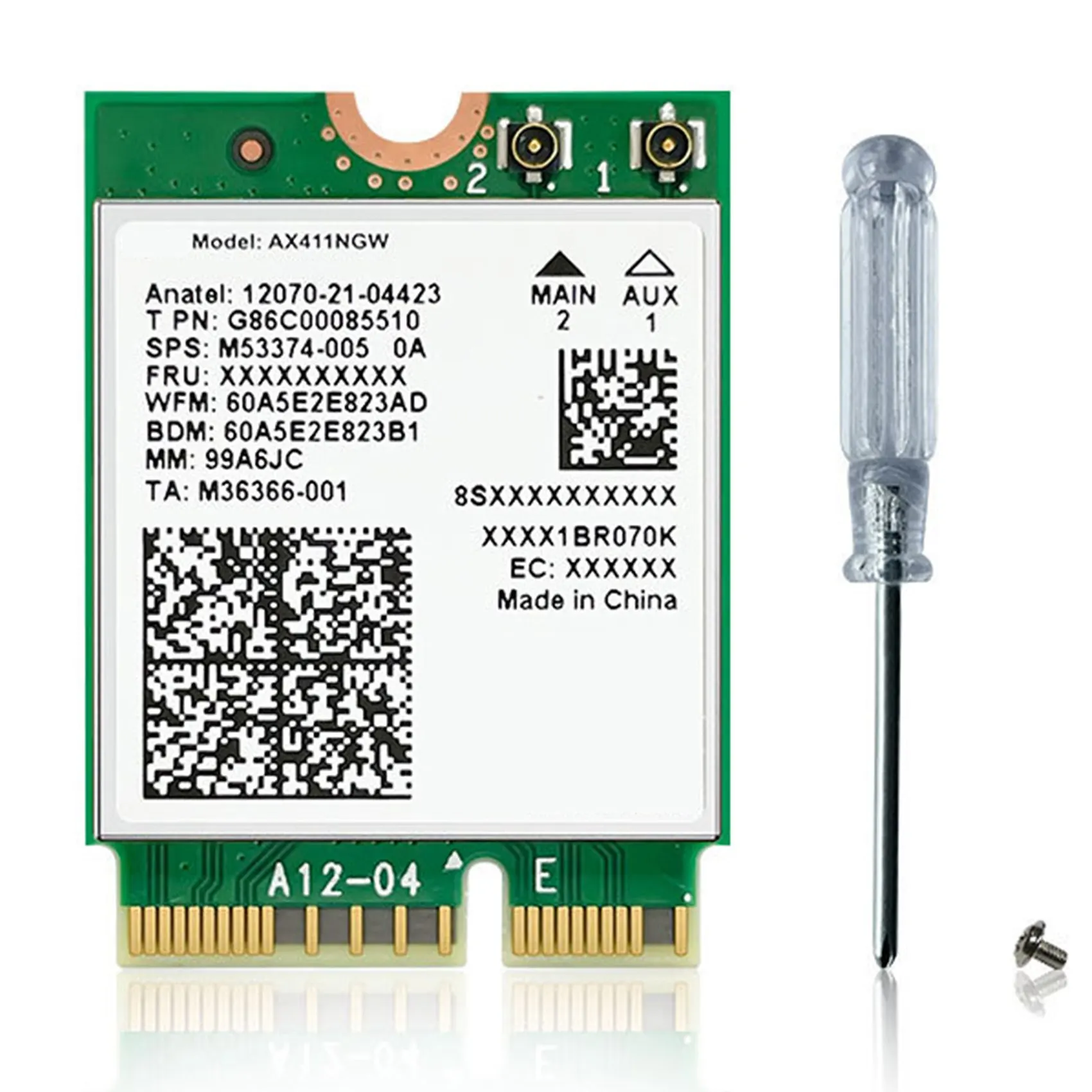 AX411 Wireless Network Card Tri-Band Network Adapter WiFi 6E 5374Mbps Network Card Supports Bluetooth 5.3
AX411 Wireless Network Card Tri-Band Network Adapter WiFi 6E 5374Mbps Network Card Supports Bluetooth 5.3