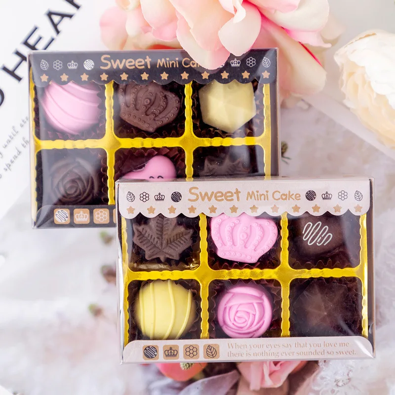 Chocolate Shape Eraser Set with Box Funny Rubber Pencil Eraser Korean Stationery Kawaii School Supplies
Chocolate Shape Eraser Set with Box Funny Rubber Pencil Eraser Korean Stationery Kawaii School Supplies