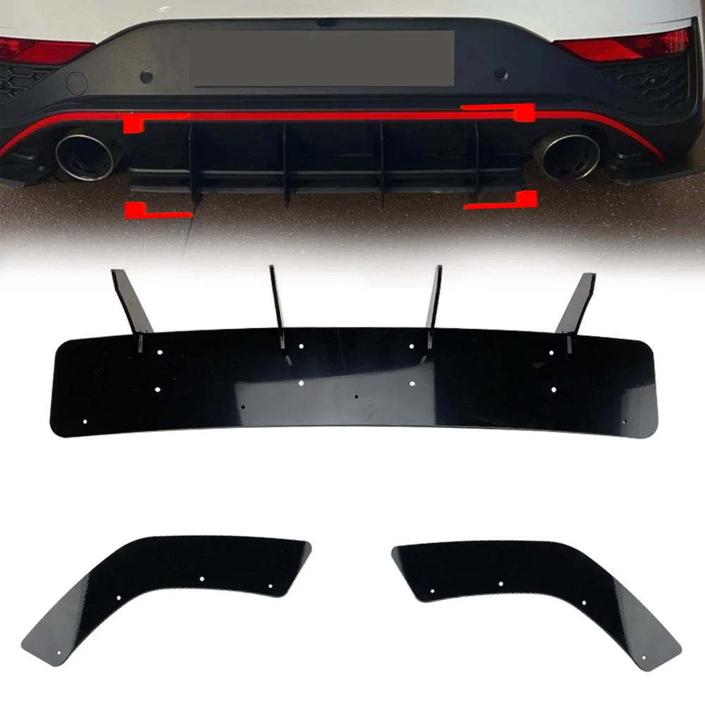3Pcs Black Car Rear Bumper Diffuser Shark Fin Lip Body Kit For Hyundai I30N Hatchback 2020 2021 2022 ABS Plastic
3Pcs Black Car Rear Bumper Diffuser Shark Fin Lip Body Kit For Hyundai I30N Hatchback 2020 2021 2022 ABS Plastic