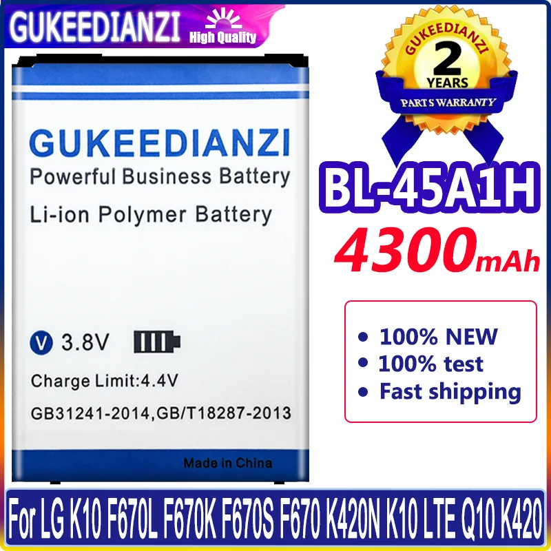 BL-45A1H BL-46G1F Battery for LG K10 2017 LTE K425 K428 MS428 K430TV K430AR K430DSF K430DSY F670L F670K F670S F670 K10/K20 Plus
BL-45A1H BL-46G1F Battery for LG K10 2017 LTE K425 K428 MS428 K430TV K430AR K430DSF K430DSY F670L F670K F670S F670 K10/K20 Plus