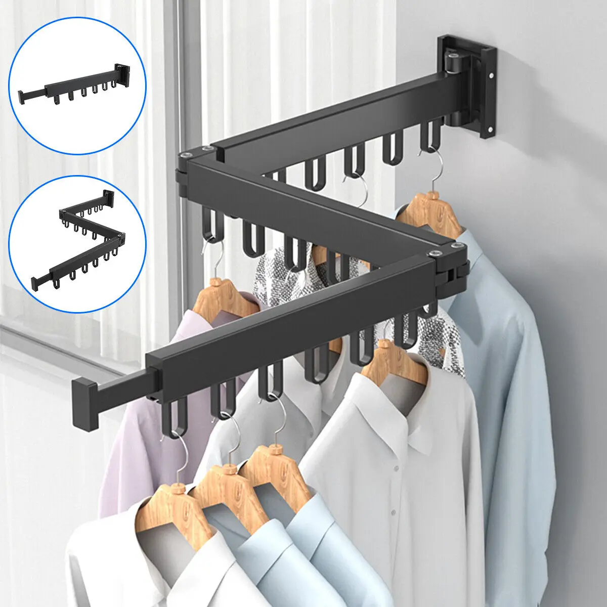 Balcony Clothes Drying Rack Folding Clothes Hanger Invisible Retractable Wall Mount Clothes Hanger Indoor Household Organization
Balcony Clothes Drying Rack Folding Clothes Hanger Invisible Retractable Wall Mount Clothes Hanger Indoor Household Organization