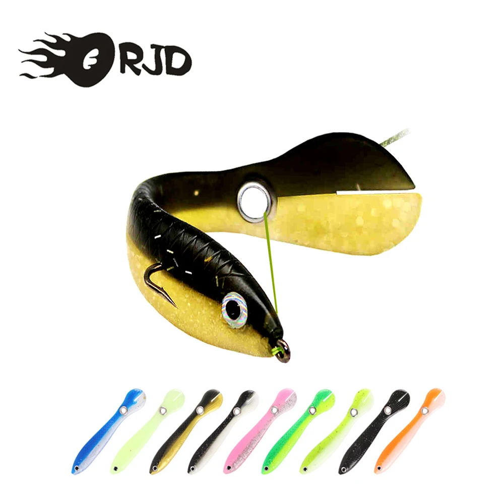 

ORJD Easy Shiner 60mm Fishing Lures 5pcs Soft Artificial Bait Swimbait Wobblers Jigging Silicone Worms Fishing Track Accessories
