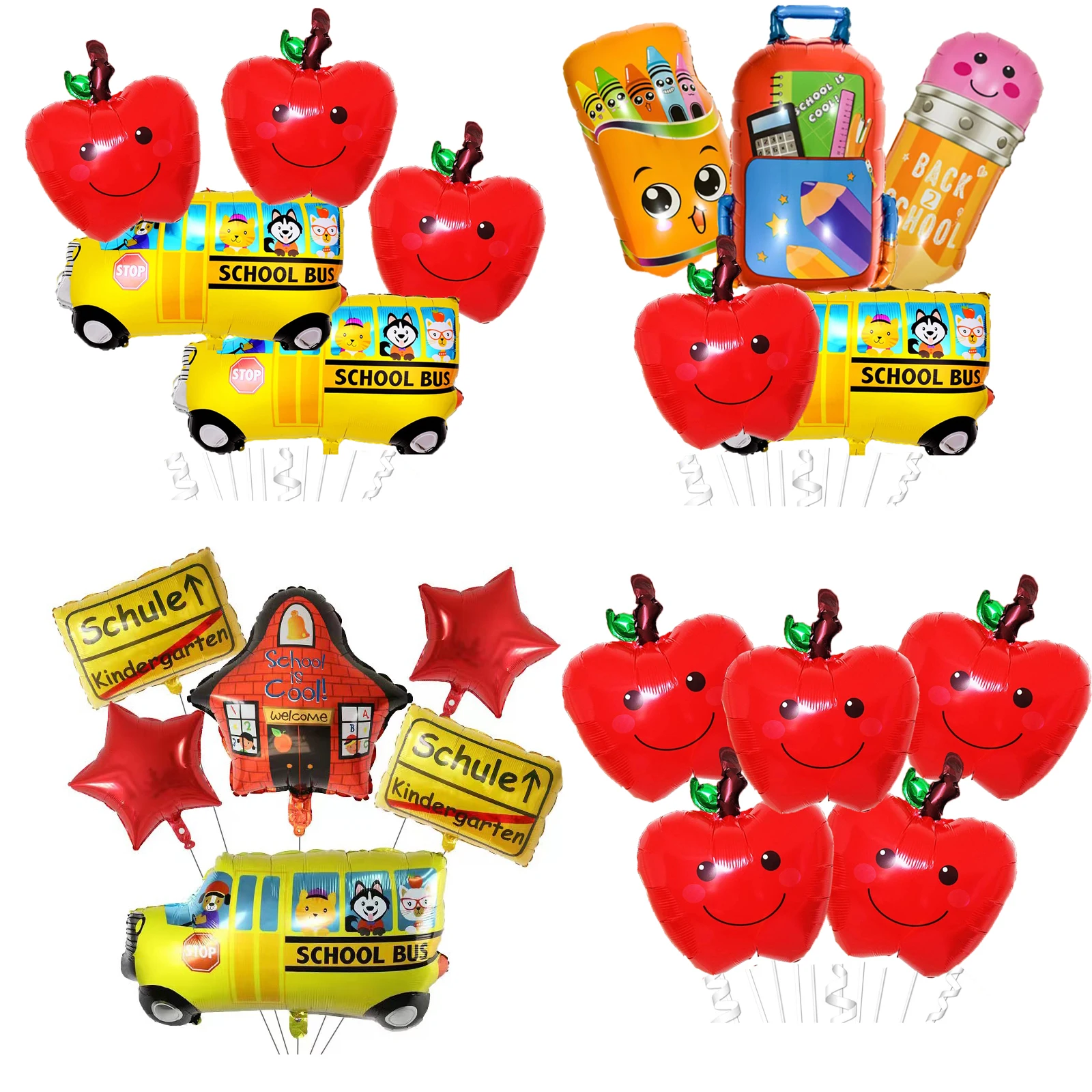 5Pcs Back To School Balloons Apple Balloons, Welcome Back to School Start To Kindergarten Enrollment Decorations
5Pcs Back To School Balloons Apple Balloons, Welcome Back to School Start To Kindergarten Enrollment Decorations