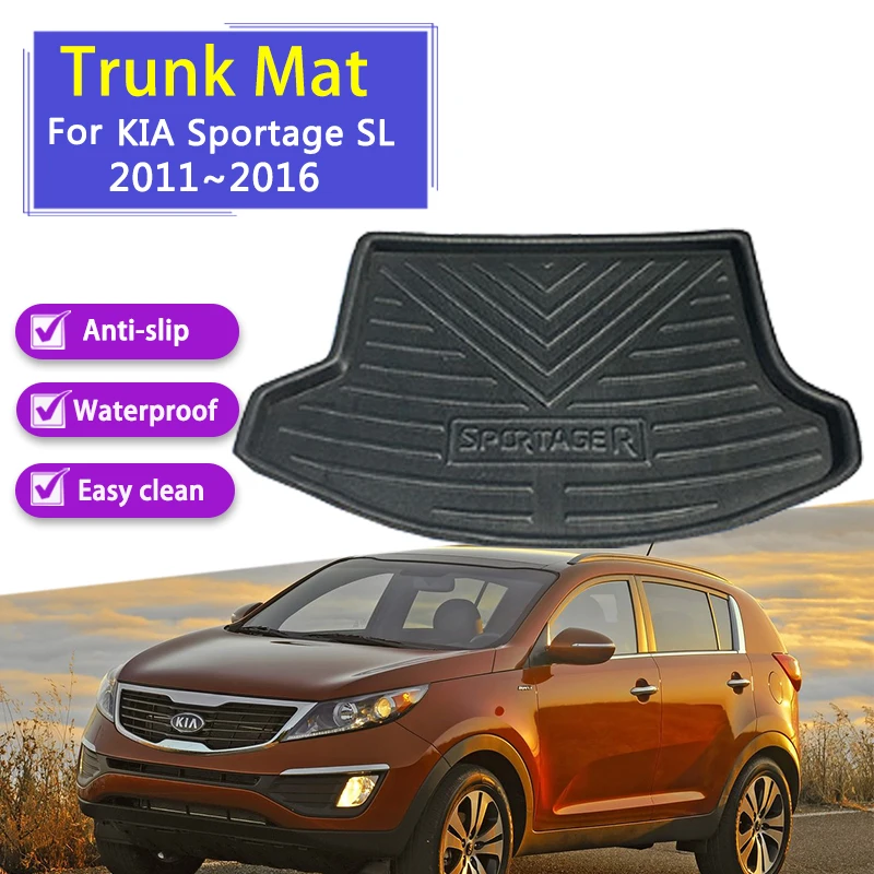 

Car Trunk Mats for Kia Sportage 3 SL 2011~2016 Accessories 2012 2013 Rear Boot Cargo Liner Trunk Waterproof Tray Carpet Auto Pad