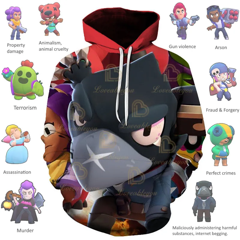 Browlingss Wanted Default Crow Boys Girls 3D Hoodie Sweatshirt Stars, Kids Shoot Game Cute Cartoon Clothing Birthday Gift
Browlingss Wanted Default Crow Boys Girls 3D Hoodie Sweatshirt Stars, Kids Shoot Game Cute Cartoon Clothing Birthday Gift