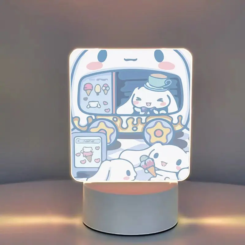 

New Kawaii Cartoon Sanrios Bedside Night Light Hellokittys My Melody Et Al. Cute Anime Bedroom Fine Decoration Children's Gifts