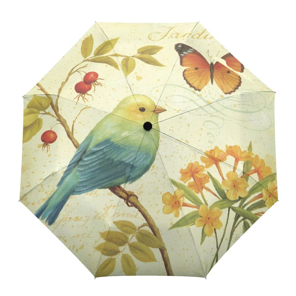 Flower And Bird Painting Butterfly Creative Umbrella Rain Women Automatic Three Folding Umbrellas Windproof Parasol Parapluie
Flower And Bird Painting Butterfly Creative Umbrella Rain Women Automatic Three Folding Umbrellas Windproof Parasol Parapluie