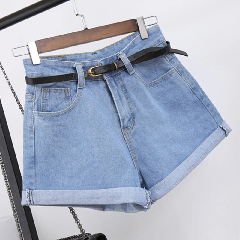 Women Retro Jeans Shorts Summer High Waisted Rolled Denim Jean Shorts with Pockets Large Size Is Thinner Shorts for Women 
Women Retro Jeans Shorts Summer High Waisted Rolled Denim Jean Shorts with Pockets Large Size Is Thinner Shorts for Women