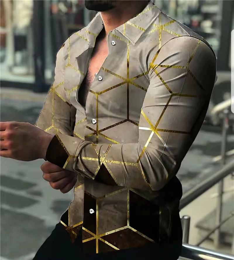 Spring New Argyle Print Shirts Men Fashion Turn-down Collar Buttoned Shirt Men's Autumn Casual Long Sleeve Cardigan Streetwear
Spring New Argyle Print Shirts Men Fashion Turn-down Collar Buttoned Shirt Men's Autumn Casual Long Sleeve Cardigan Streetwear
