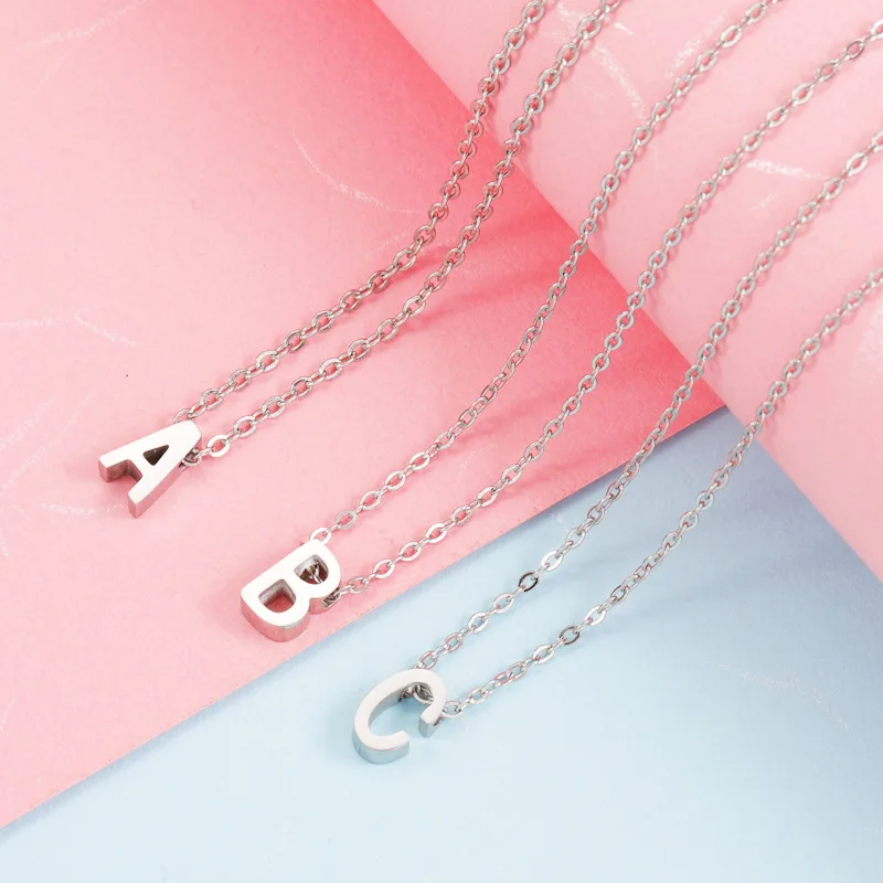 10Pcs/Lot Letter Bead Pendant Stainless Steel Cable Chain Necklaces For DIY Laser Custom Making Womens Mens Jewelry Lovers Gifts
10Pcs/Lot Letter Bead Pendant Stainless Steel Cable Chain Necklaces For DIY Laser Custom Making Womens Mens Jewelry Lovers Gifts