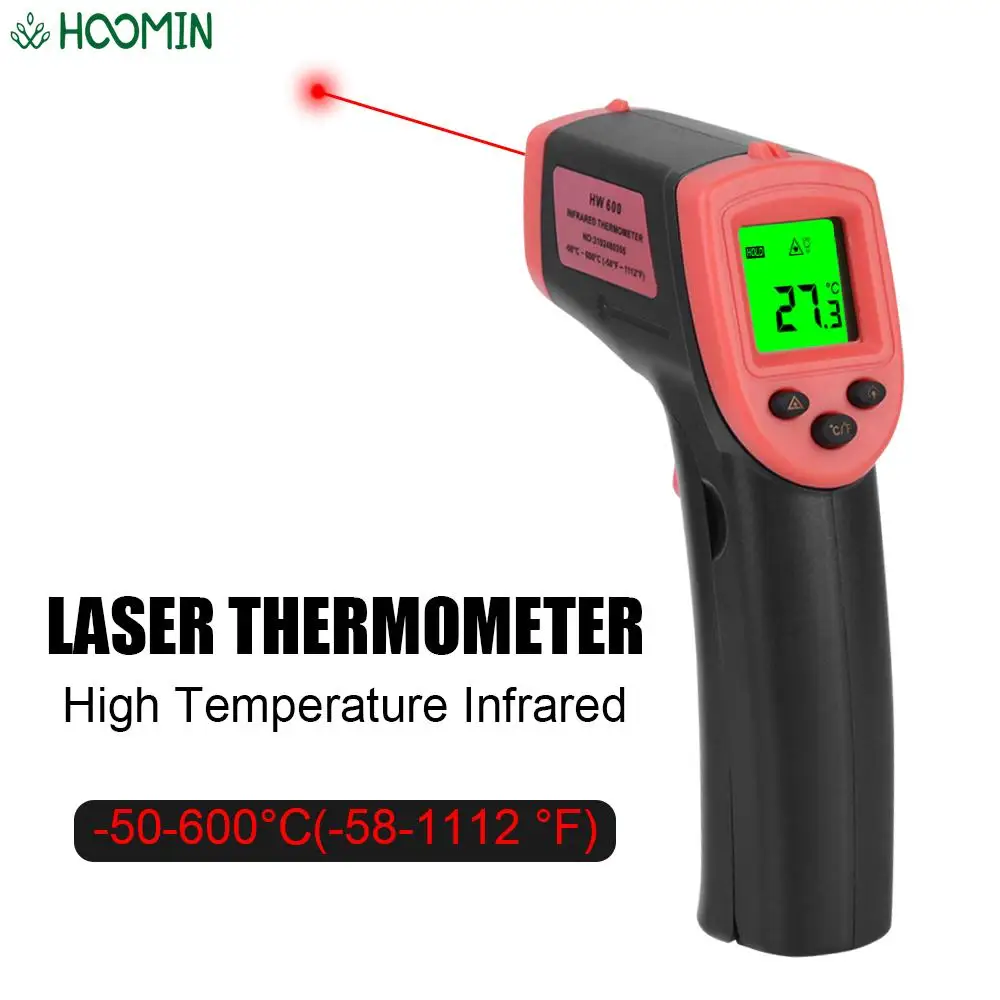 Non-Contact Thermal Imager Laser IR Temperature Gun LCD Display -50~600℃ Digital Infrared Thermometer Meter Pyrometer
Non-Contact Thermal Imager Laser IR Temperature Gun LCD Display -50~600℃ Digital Infrared Thermometer Meter Pyrometer