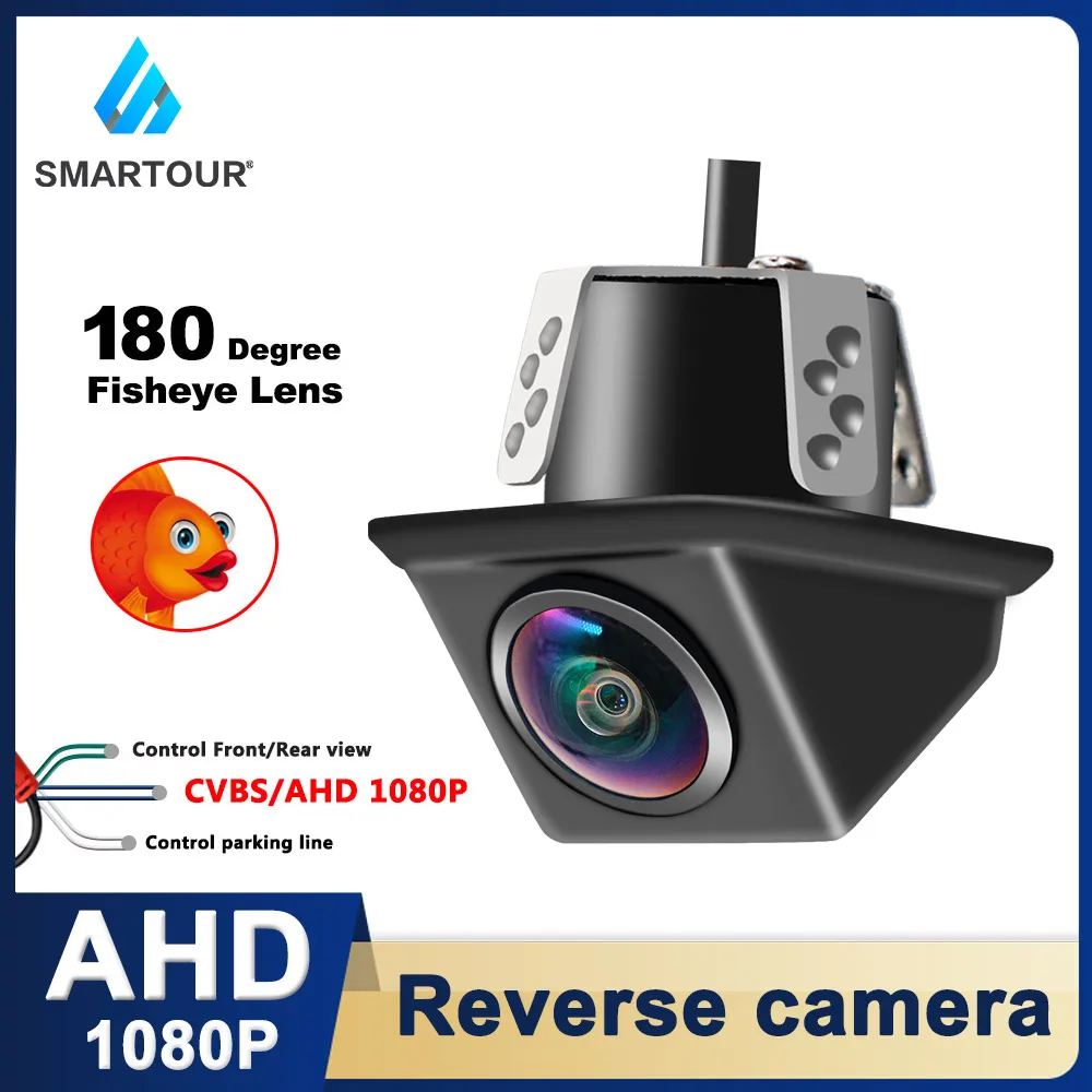 

Smartour AHD 1920x1080P автомобильная камера 180 градусов объектив рыбий глаз звездный свет ночное видение HD CCD парковочная камера для автомобиля заднего вида